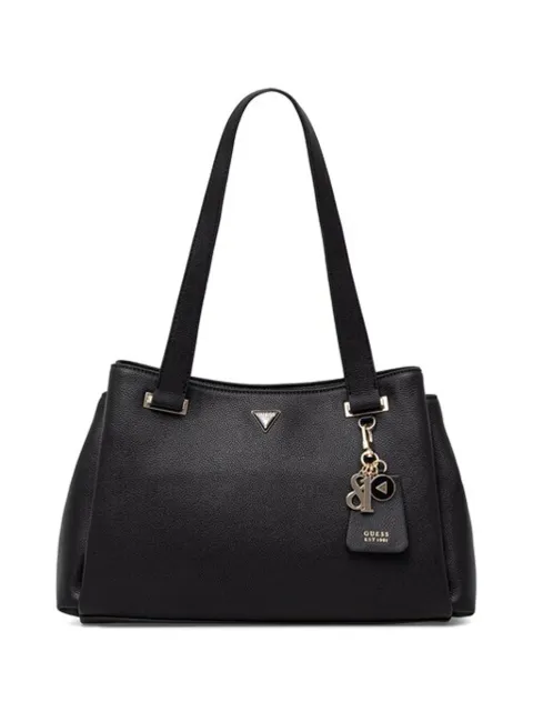 GUESS USA charm satchel cross body bag Black HWBG9664220