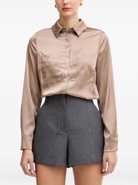 GUESS USA patch-pocket shirt Neutrals W5RH40WFQC2