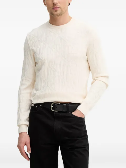 GUESS USA geometric-knit sweater Neutrals M6RR24Z4502
