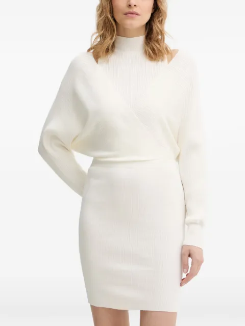 GUESS USA ribbed-knit cut-out mini dress White W6RK0FZ2YK2