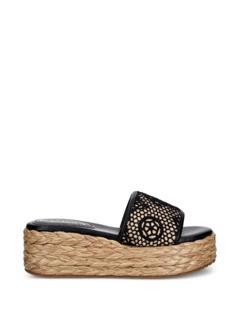 GUESS USA Binata logo-embroidered sandals Black FLJBIAFAL04