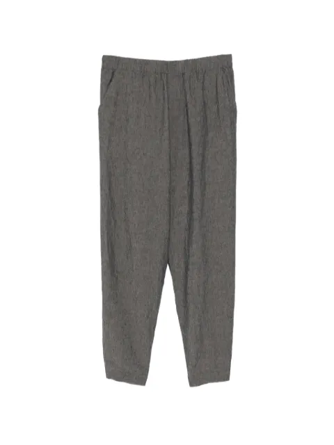 Barena elasticated waistband linen trousers Grey BUPAU54413163BV170
