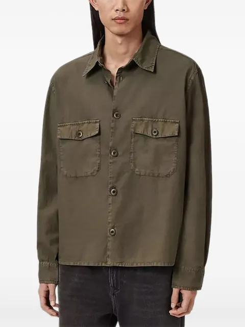 AllSaints buttoned pocket shirt Green M013SE