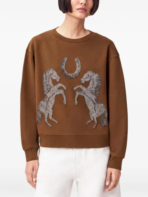 AllSaints Pippa horse-motif sweatshirt Brown W036JE