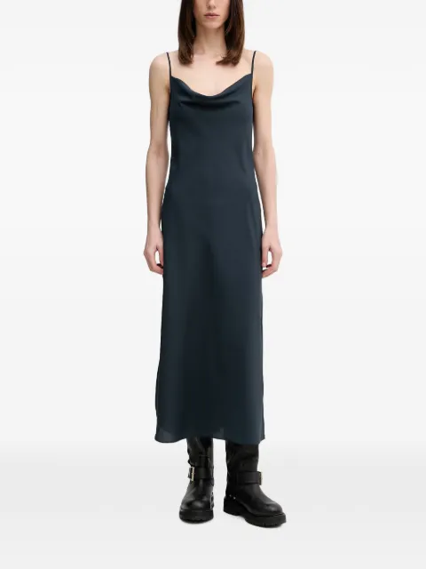 AllSaints Hadley cowl-neck side-slit maxi dress Blue W039DZ