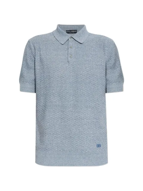 Dolce & Gabbana short-sleeve polo shirt Blue GXZ02ZJFMZU