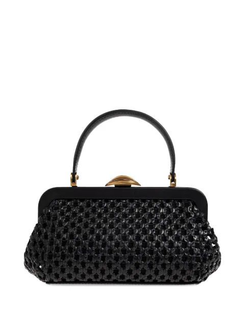 Cult Gaia mini Zuma woven tote bag Black HDBCB35395LR3088