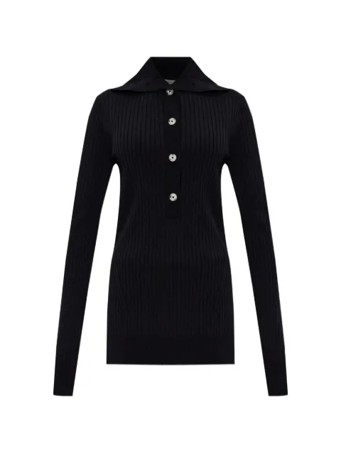 ENTIRE STUDIOS button-up polo top Black ESSS26TO01269