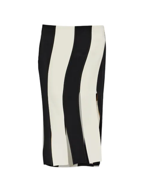 ENTIRE STUDIOS striped midi skirt Black ESSS26SK01250