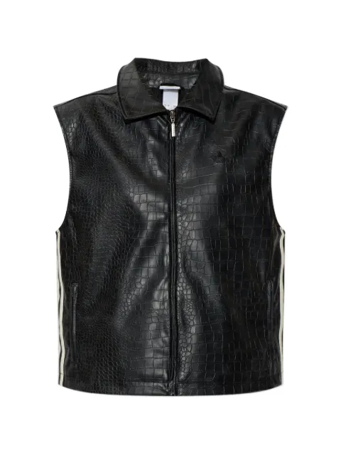 adidas crocodile-effect gilet Black KE5033