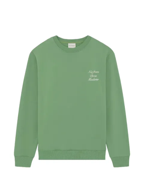 Drôle De Monsieur slogan-embroidered sweatshirt Green KSW157CO127LGN