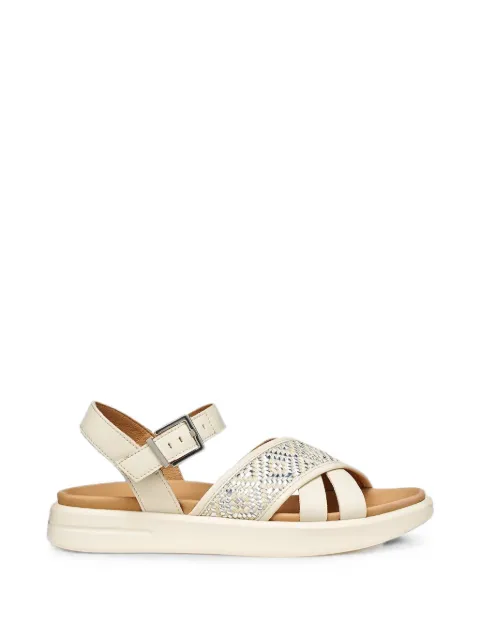 Geox Xand 2S woven-panel buckled sandals Neutrals D65PAB09B11