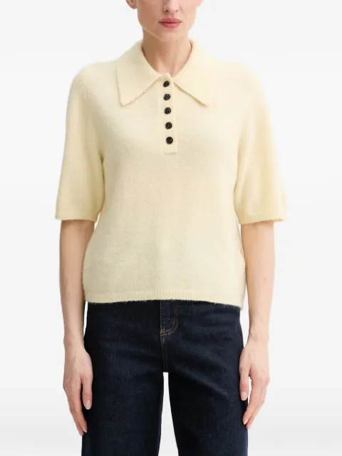 Gestuz GZalpha buttoned polo top Yellow 10910852