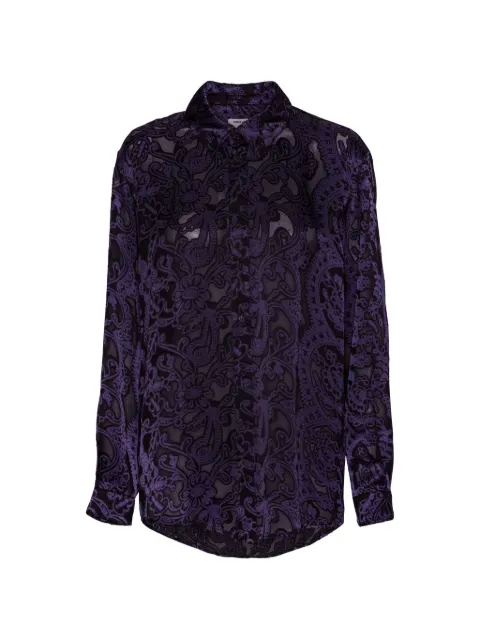 Henrik Vibskov Burnout floral-print shirt Purple SS26KEYF207