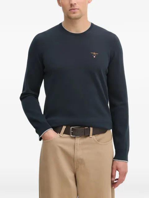 Aeronautica Militare logo-detail sweater Blue MA1631UL00506