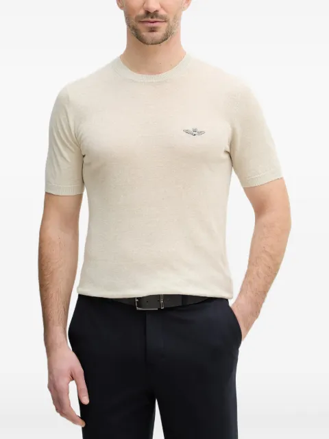 Aeronautica Militare logo-detail t-shirt Neutrals MA1624UL00935