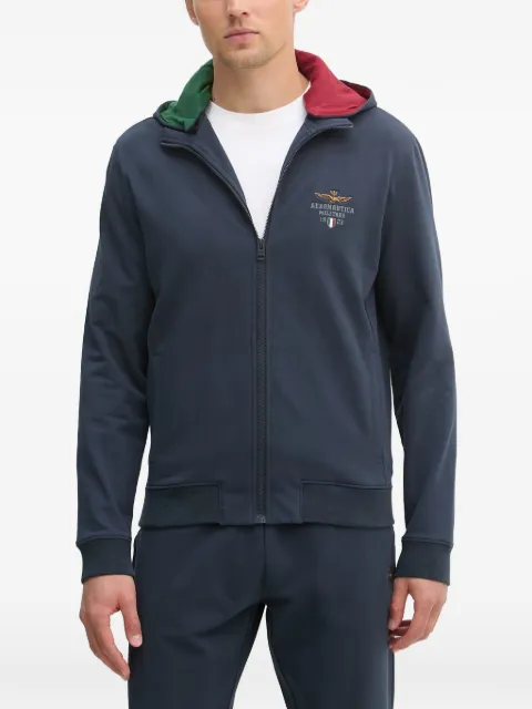 Aeronautica Militare zip embroidered tracksuit Blue TF0108UF00674