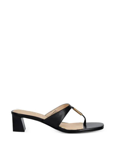 GUESS USA gold-tone hardware thong sandals Black FLJYZALEA03
