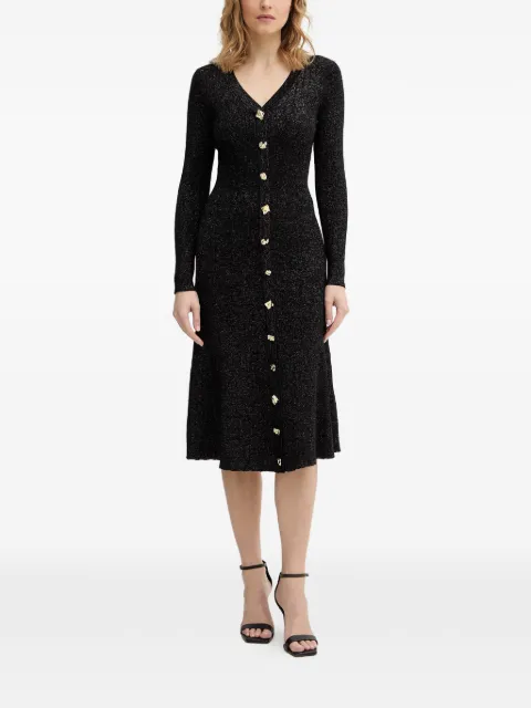 GUESS USA V-neck midi dress Black W6RK02Z3700