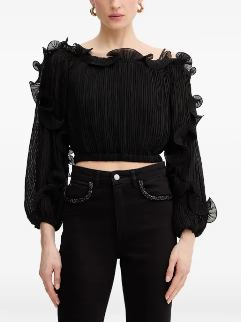 GUESS USA Gabriella chiffon blouse Black W6RH29WI342