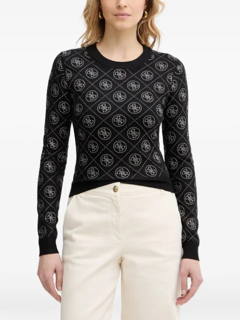 GUESS USA crew-neck sweater Black W6RR66Z3JD2