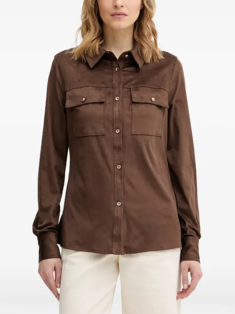GUESS USA flap-pocket shirt Brown W6RH09WJ472