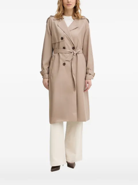 GUESS USA double-breasted belted trench coat Neutrals W6RL19WJ590