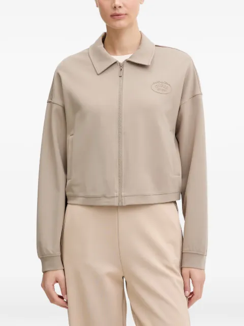 GUESS USA zip-up cropped jacket Neutrals V6RQ17KD822