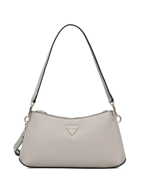 GUESS USA logo-plaque textured-finish shoulder bag Grey HWZG9672730