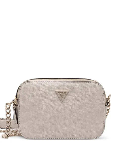 GUESS USA triangle logo chain crossbody bag Neutrals HWZG9672140