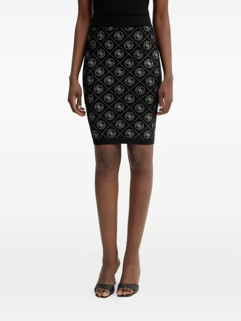 GUESS USA logo-embellished skirt Black W6RD0OZ3JD2