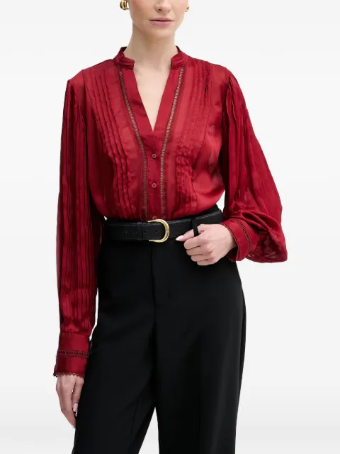 GUESS USA pleated-detail blouse Red W5RH16WDW82