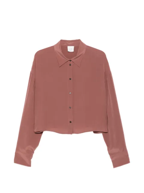 Alysi long-sleeve cropped shirt Brown 116290P6209