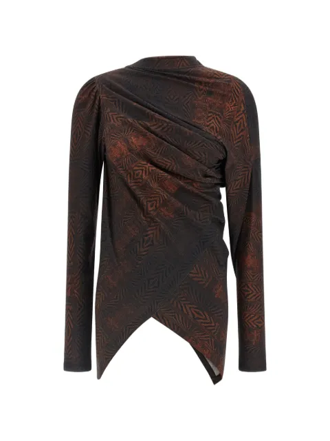 Kiko Kostadinov Simpson asymmetrical top Brown KKWSS26TP0286