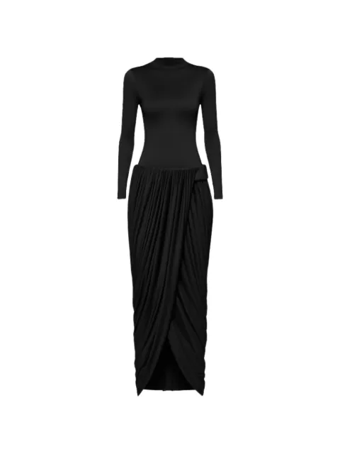 CHATS BY C.DAM Agnes long-sleeves maxi dress Black CV362AGNES