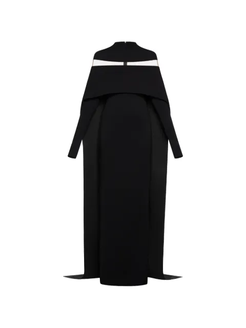 CHATS BY C.DAM Nehru long-sleeved maxi dress Black CV389NEHRU