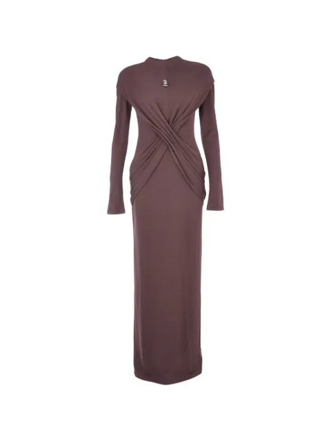CHATS BY C.DAM Azora draping maxi dress Brown CV376AZORA