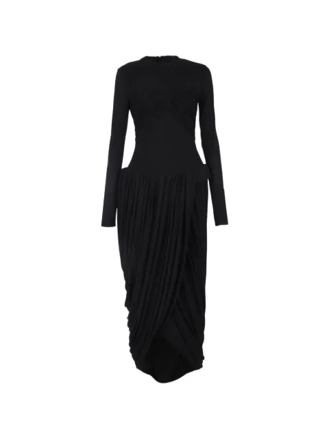 CHATS BY C.DAM Judie draped midi dress Black CV385JUDIE