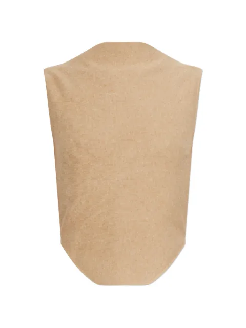 Cult Gaia Romma high-neck knit vest Neutrals TP35310CW3378