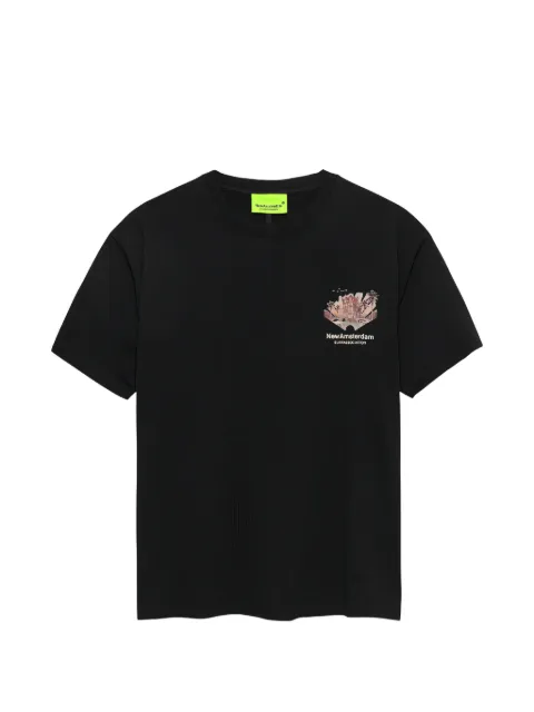 NEW AMSTERDAM Tropical print T-shirt Black 2601074002BLACK