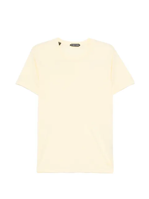 TOM FORD pure cotton crewneck T-shirt Yellow JCS026JMC084YCJ