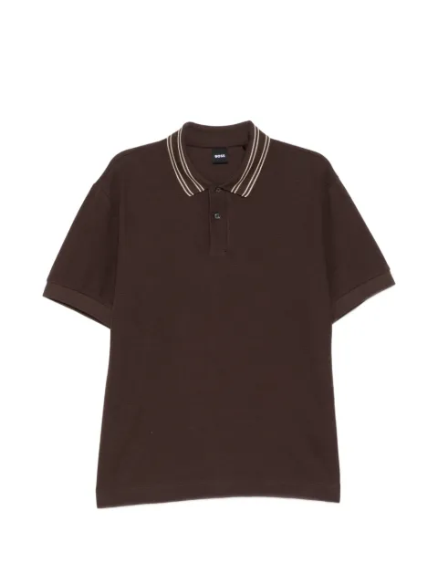 BOSS cotton polo shirt Brown 50558869