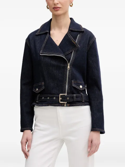 Gaudi belted denim jacket Blue 611BD36001