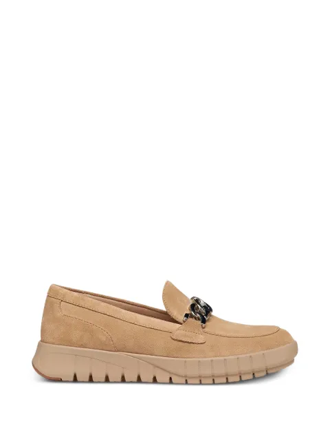 Geox Flextride chain-link suede loafers Neutrals D659AA00022