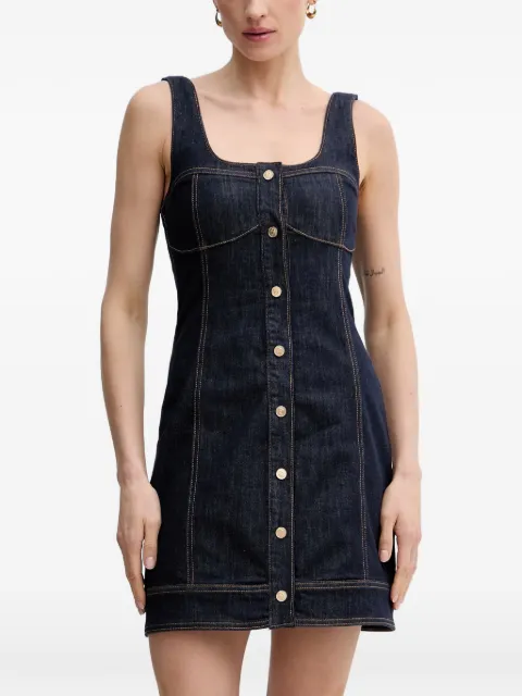Gaudi button-down sleeveless denim mini dress Blue 611BD16002