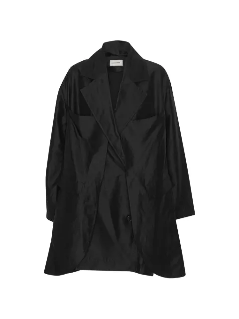 Henrik Vibskov Beetle notch-lapel coat Black SS26KEYF606