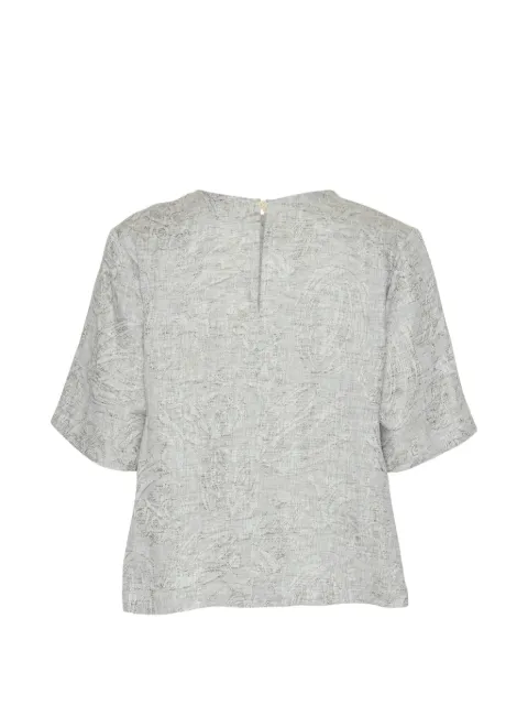 Henrik Vibskov Helmet pattern-jacquard blouse Grey SS26KEYF212