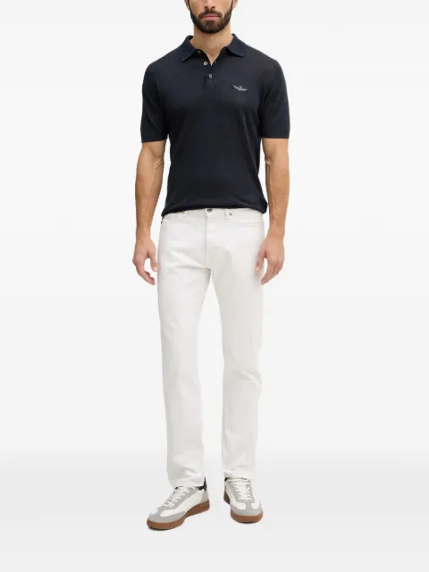 Aeronautica Militare button-up polo shirt Blue MA1625UL00935