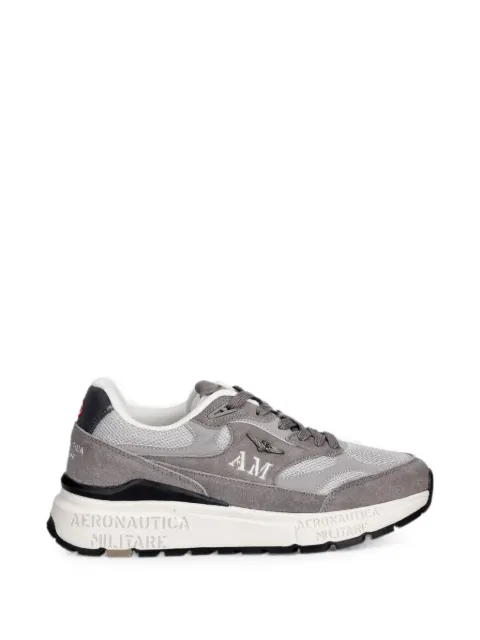Aeronautica Militare logo-patch panelled sneakers Grey 261SC0318UCT04248