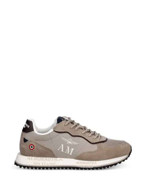 Aeronautica Militare suede panel sneakers Neutrals 261SC0320UPL00313